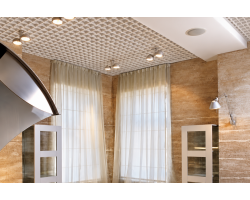 Потолок грильято 50x50 в квартире 